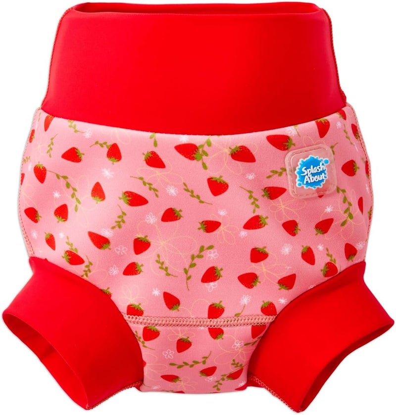 Splash About Happy Nappy Reusable Swim Diaper, Strawberry Field, 12-24 Months - Image 1